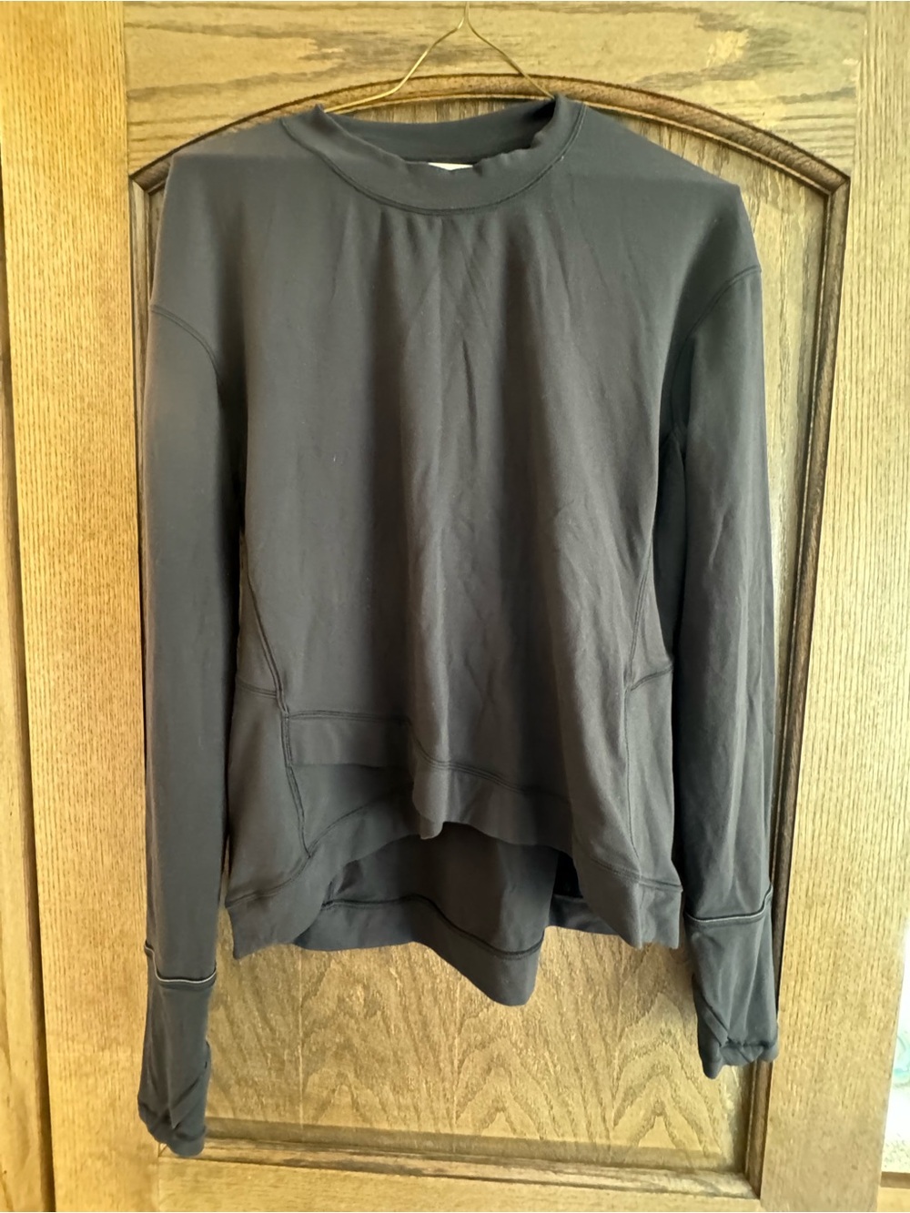 lululemon athletica Dark Charcoal Layered Hem Crewneck